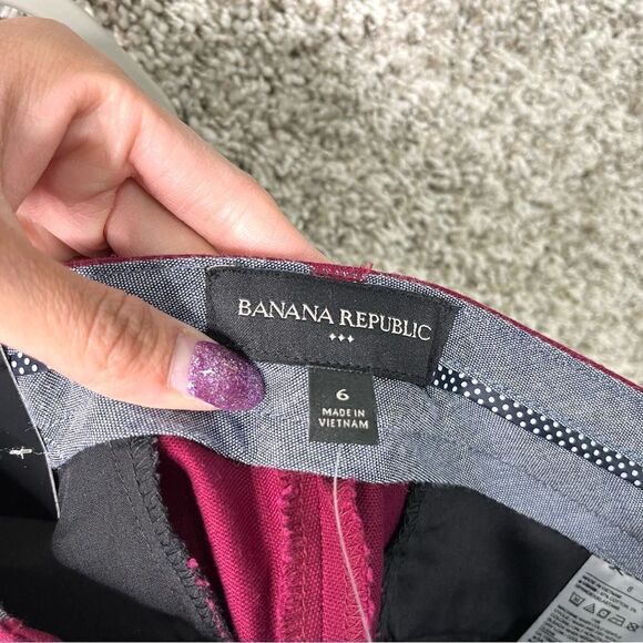 Banana Republic Shorts Women’s 6 Burgundy Red Tailored 5” NWT - Picture 3 of 7
